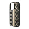 Karl Lagerfeld Monogram Stripe - iPhone 14 Pro Max Tasche (braun)