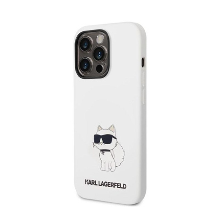 Karl Lagerfeld Silikon NFT Choupette - Hülle für iPhone 14 Pro (Weiß)