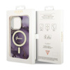 Guess Golden Marble MagSafe - iPhone 14 Pro Tasche (Lila)