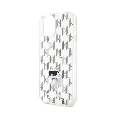 Karl Lagerfeld Monogram Choupette - Coque iPhone 15 (Transparente)