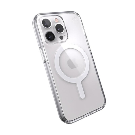 Speck Presidio Perfect-Clear + MagSafe - iPhone 13 Pro Case with MICROBAN Coating (Clear)