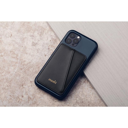 Moshi Slim Wallet - Portefeuille magnétique (système SnapTo™) (Jet Black)