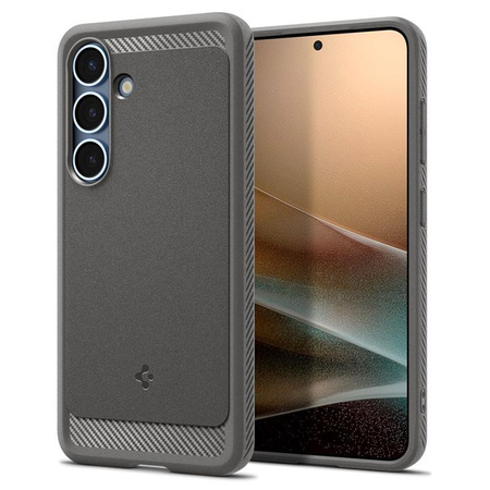 Spigen Rugged Armor Mag MagSafe - Hülle für Samsung Galaxy S25 (Marble Grey)