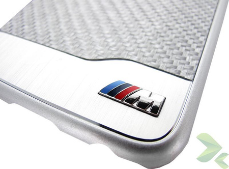 BMW M Edition Carbon & Aluminium Hartschalengehäuse - Gehäuse für Samsung Galaxy S6 (Silber)