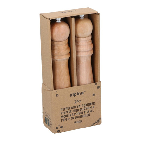 Alpina - Set macina pepe e macina sale 25 cm (2 pezzi)