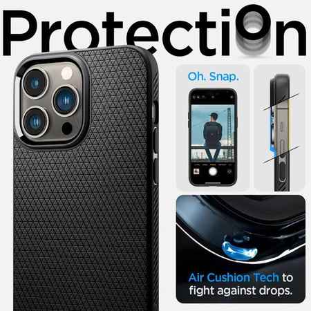 Spigen Liquid Air - Hülle für iPhone 14 Pro Max (Schwarz)