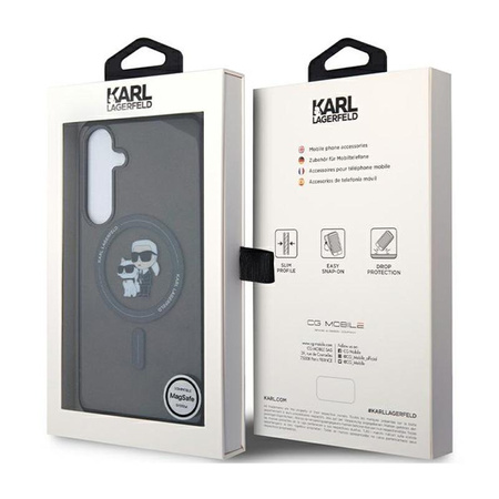 Karl Lagerfeld IML Karl & Choupette Glitter MagSafe - pouzdro Samsung Galaxy S24+ (černé)