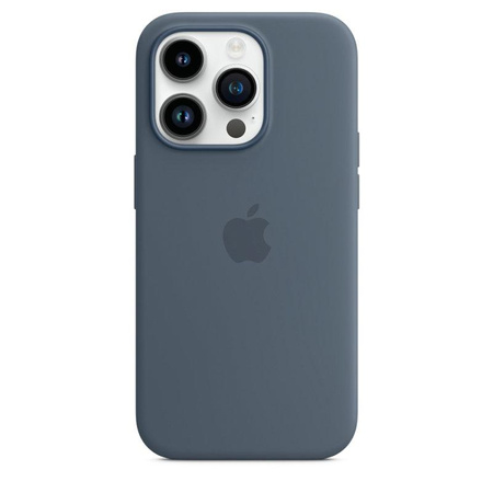 Silikonové pouzdro Apple - Silikonové pouzdro s MagSafe pro iPhone 14 Pro (bouřkově modré)