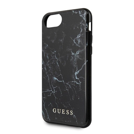 Guess Marble - Coque iPhone SE 2020 / 8 / 7 (Noir)