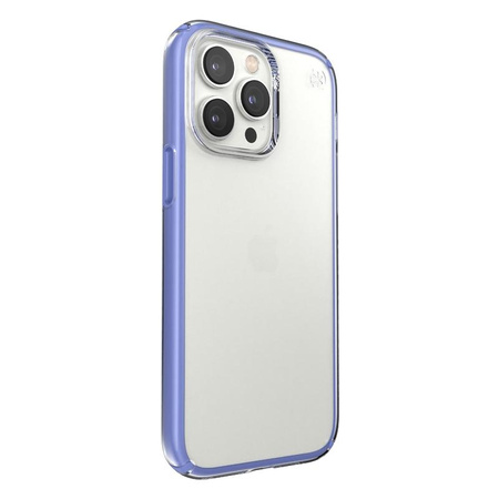 Speck Presidio Perfect-Clear with Impact Geometry - Etui iPhone 14 Pro Max z powłoką MICROBAN (Clear / Grounded Purple)