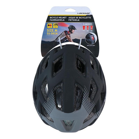 Dunlop - Casque VTT 6xLED r. M (Noir-gris)