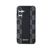 DKNY Leather Checkered Mono Pattern MagSafe - Étui Samsung Galaxy S24 (noir)