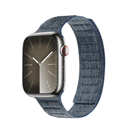 Crong Melange - Bracelet magnétique pour Apple Watch 44/45/46/49 mm (bleu melange)
