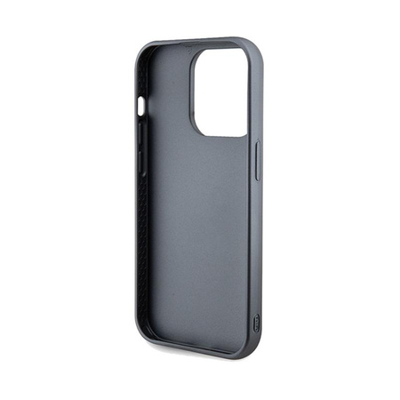 Guess Paillettenschrift Metall - iPhone 14 Pro Max Tasche (Silber)