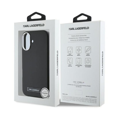 Karl Lagerfeld FW Metal Plate MagSafe - Case for iPhone 16 (black)