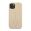 Guess Saffiano Triangle Logo Case - Hülle für iPhone 13 mini (Beige)