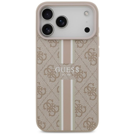 Guess 4G Printed Stripes MagSafe - Case iPhone 17 Pro Max (pink)