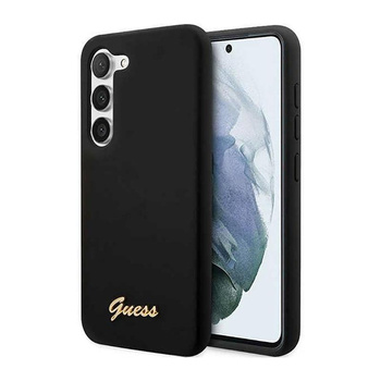 Guess Szilikon Script Metal Logo - Samsung Galaxy S23 tok (fekete)