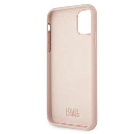 Karl Lagerfeld Silikonové pouzdro Ikonik Outline - iPhone 11 (růžové)