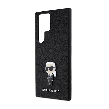 Karl Lagerfeld Fixed Glitter Ikonik Logo Metal Pin - Samsung Galaxy S24 Ultra Tasche (schwarz)