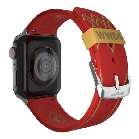 DC Comics - Bracelet pour Apple Watch 38/40/41/42/44/45/49 mm (Wonder Woman 1984 : Crimson Armor)