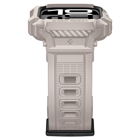 Spigen Rugged Armor Pro V2 – Apple Watch 10/11 46 mm-es (Dune Beige) szíj tokkal