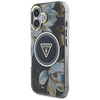 Guess Glitter virágok háromszög gombok MagSafe - tok iPhone 16 (fekete)