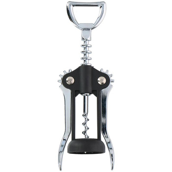Alpina - Vývrtka / otvírák na víno z nerezové oceli 17 cm (černá / stříbrná)
