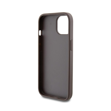 Guess 4G Metall Gold Logo - iPhone 15 Tasche (braun)