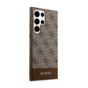 Guess 4G Bottom Stripe Metal Logo Collection - Etui Samsung Galaxy S24 Ultra (brązowy)