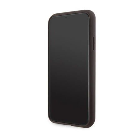 Guess 4G Printed Stripes MagSafe - Schutzhülle für iPhone 11 (Braun)