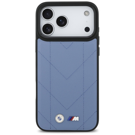 BMW M Quilted Logo MagSafe - iPhone 17 Pro Max Hülle (Blau)