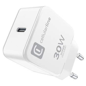 Cellularline The One - USB-C Power Delivery 30W mains charger (white)