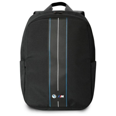BMW Nylon Blau Streifen - 16" Notebook-Rucksack (schwarz)
