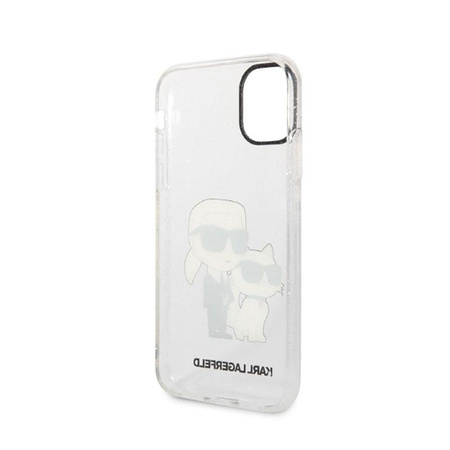 Karl Lagerfeld IML Glitter NFT Karl & Choupette - iPhone 11 Hülle (Transparent)