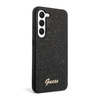 Guess Glitter Flakes Metal Logo Case - Samsung Galaxy S23 Case (black)