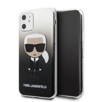 Karl Lagerfeld Iconic Karl Gradient - pouzdro pro iPhone 11 (černé)
