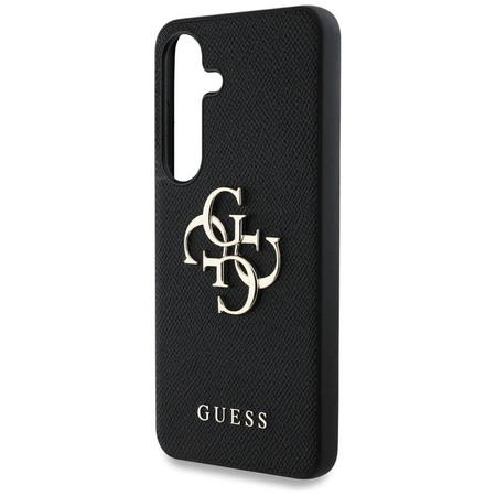 Guess Grained Big 4G Logo Small Classic Logo - Etui do Samsung Galaxy S25+ (czarny)