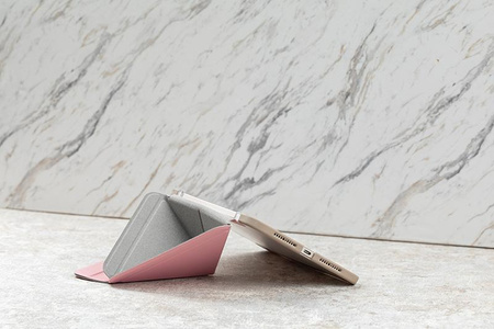 Moshi VersaCover - Étui en origami pour iPad mini 6 (2021) avec chargement de l'Apple Pencil (Rose Sakura)