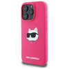 Karl Lagerfeld Silicone Choupette Head Print MagSafe – Pouzdro iPhone 16 Pro (fuchsiové)