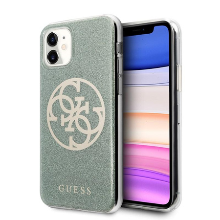 Guess Circle Glitter 4G - iPhone 11 Case (khaki)