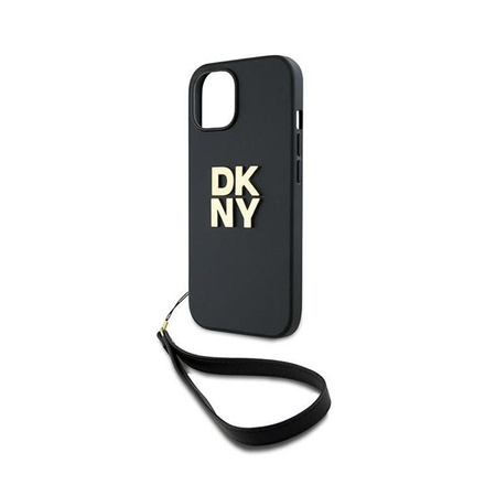 DKNY Wrist Strap Stock Logo - Pouzdro pro iPhone 15 / 14 / 13 (Černá)