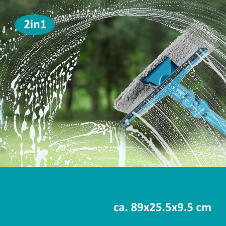 Alpina - 2-in-1 Window Washer / Squeegee with Telescopic Handle up to 89 cm