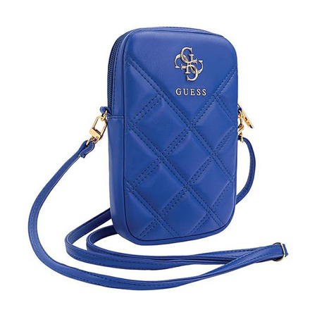 Guess Zip Quilted 4G - Handytasche (blau)