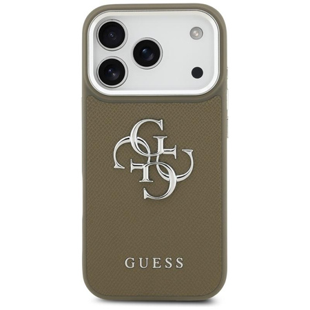 Guess Grained Big 4G Classic Logo - Pouzdro iPhone 17 Pro (hnědé)