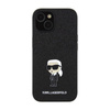 Karl Lagerfeld Fixed Glitter Ikonik Logo Metal Pin - iPhone 15 / 14 / 13 Case (black)