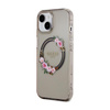 Guess IML Flowers Wreath MagSafe - Pouzdro iPhone 15 (Černé)