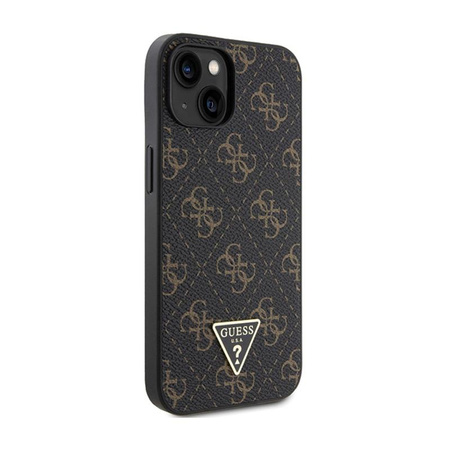 Guess 4G háromszög fém logó - iPhone 15 Plus tok (fekete)