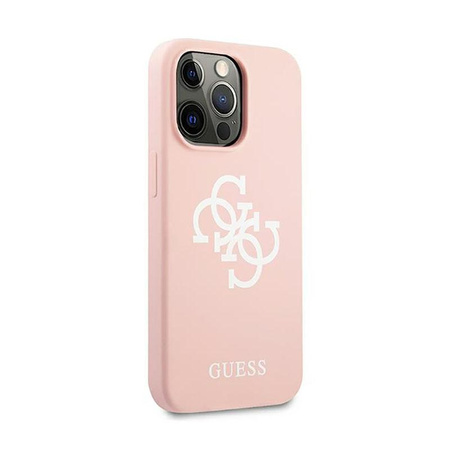 Silikonové pouzdro Guess 4G Big Logo - iPhone 13 Pro Max (růžové)