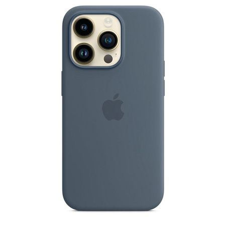 Apple szilikon tok - Szilikon tok MagSafe-rel iPhone 14 Pro készülékhez (vihar kék)